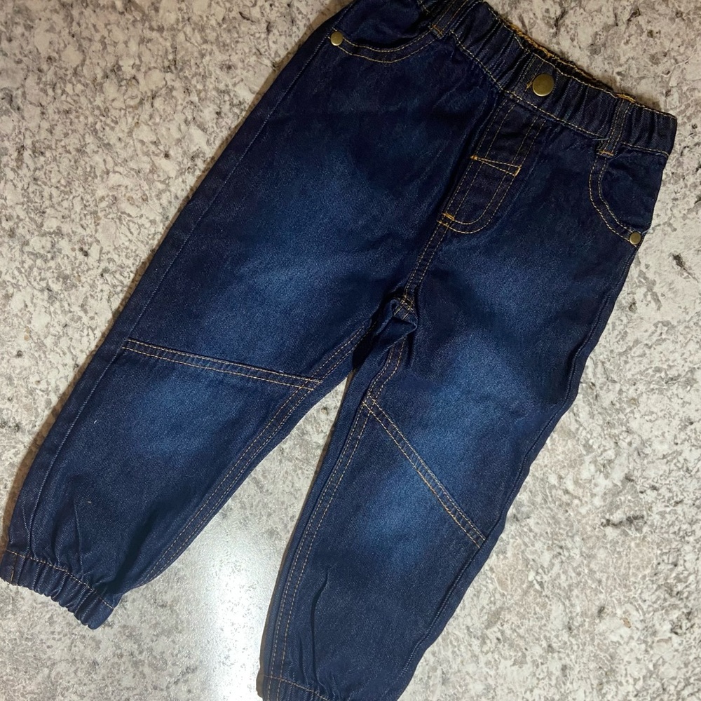SHEIN Kids Dark Blue Jeans